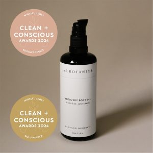 Clean + Conscious Awards 2024. Best Muscle / Sport Product. Celebrating products in Australia & NZ which are Non-Toxic, Ethical, Sustainable and Socially Responsible.