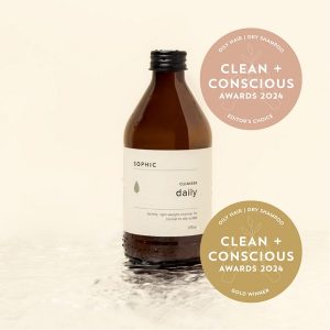 Clean + Conscious Awards 2024. Best Oil Hair / Sensitive Scalp Product. Celebrating products in Australia & NZ which are Non-Toxic, Ethical, Sustainable and Socially Responsible.